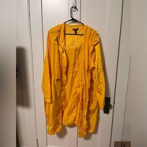 Torrid Yellow Hooded Rain Coat